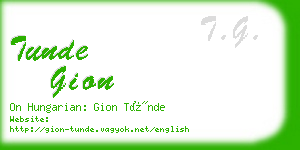 tunde gion business card
